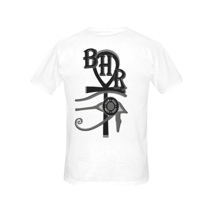 BHR Ladies T-Shirt Half Face Blk Woman - Wht